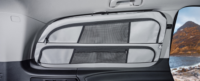 Fensterpacktasche für Mercedes Benz V-Klasse / Vito ab 2014,  Fahrerseite, hellgrau