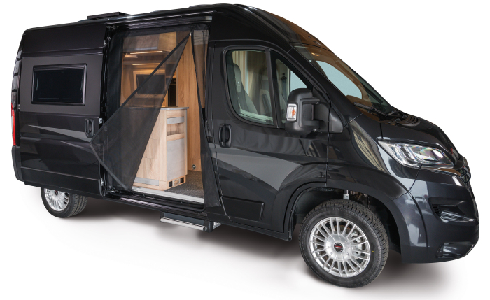 Moskitonetz für Fiat / Citroen / Peugeot / Opel / Toyota - H2/H3, Schiebetüre, Magnetreißverschluss