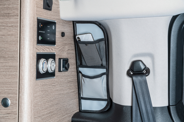  Klett-Utensil mit Paneel für Pössl Campster - Vanster, 1 Netzfach, 1 Tasche 