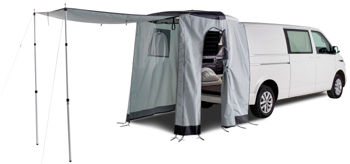 Heckzelt Space Kombi für VW T5 / T6 / 6.1, hellgrau