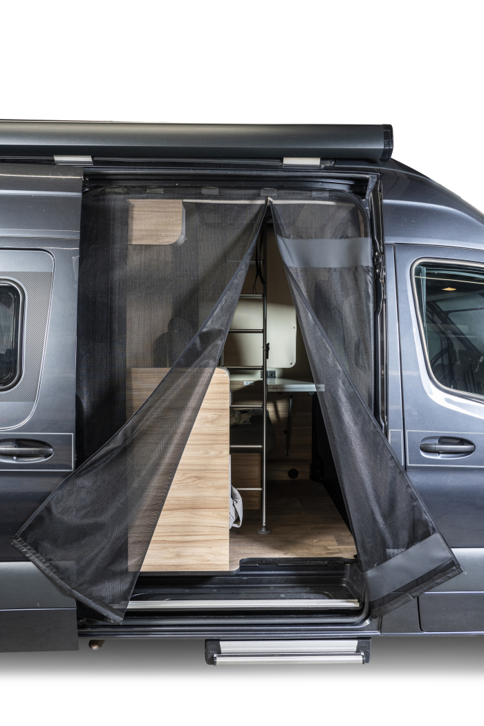 Moskitonetz für Mercedes Sprinter 910 (ab 2018 bis 2025), Schiebetüre, Magnetreißverschluss