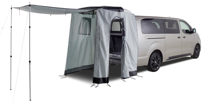 Heckzelt Space Kombi für Citroën / Fiat / Opel / Peugeot / Toyota, hellgrau