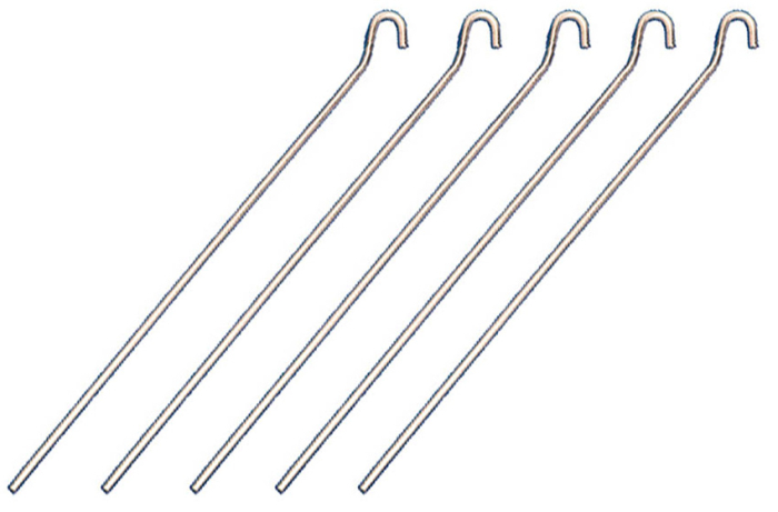 Erdnägel Aluminium, 5 Stück, 18 cm