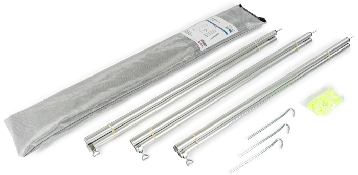 Aluminium-Aufstellstab - 3er Set