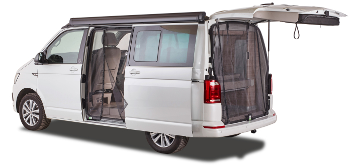 Moskitonetz für VW T5 / T6 / T6.1, Schiebetüre, Magnetreißverschluss