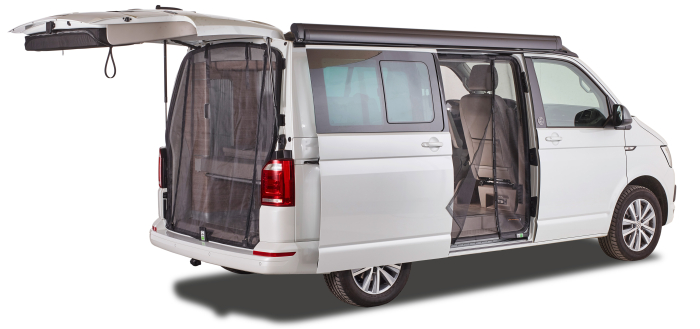 Moskitonetz für VW T5 / T6 / T6.1, Schiebetüre, Magnetreißverschluss