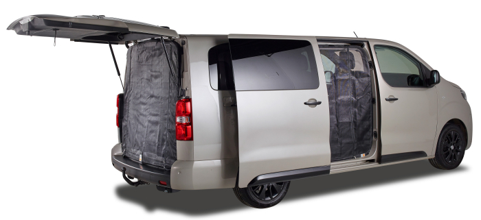 Moskitonetz für Citroën / Fiat / Opel / Peugeot / Toyota, Schiebetüre, Magnetreißverschluss