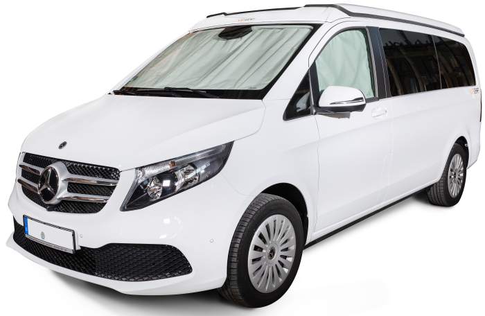 Front- u. Seitenscheibenisolierung für Mercedes V-Klasse / Vito (ab 2014), 3-teilig, innen