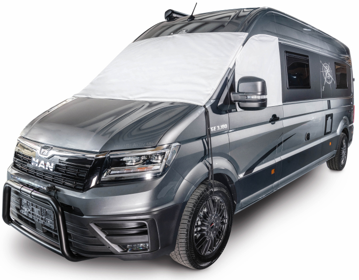 Front- u. Seitenscheibenisolierung für VW Crafter II / MAN TGE (ab 2017), 3-teilig, außen