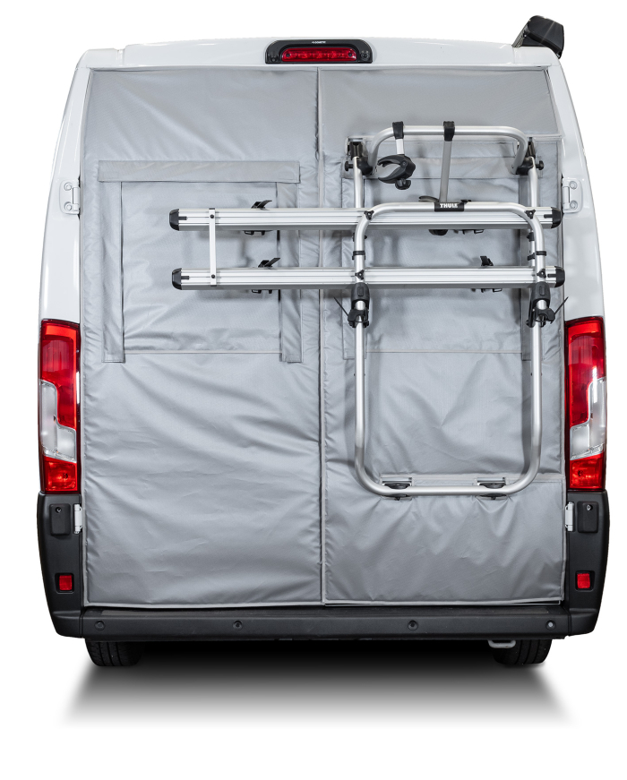 Hecktürisolierung für Fiat / Citroen / Peugeot / Opel / Toyota mit Fahrradträger-H3, 2-teilig, außen