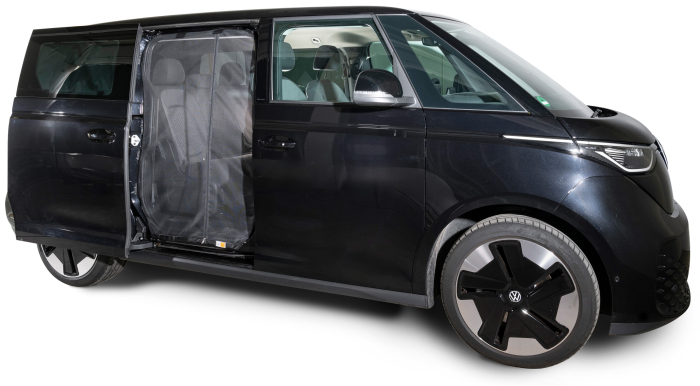 Moskitonetz für VW ID Buzz - lang, Schiebetüre, Magnetreißverschluss