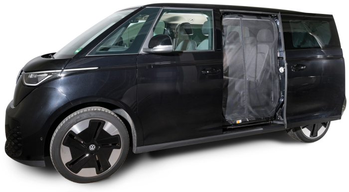 Moskitonetz für VW ID Buzz - lang, Schiebetüre, Magnetreißverschluss