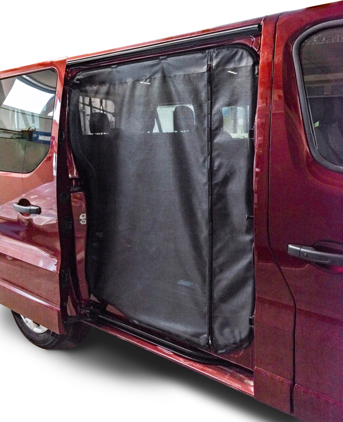 Moskitonetz für Renault Trafic III / Nissan Primastar, Schiebetüre, Magnetreißverschluss 