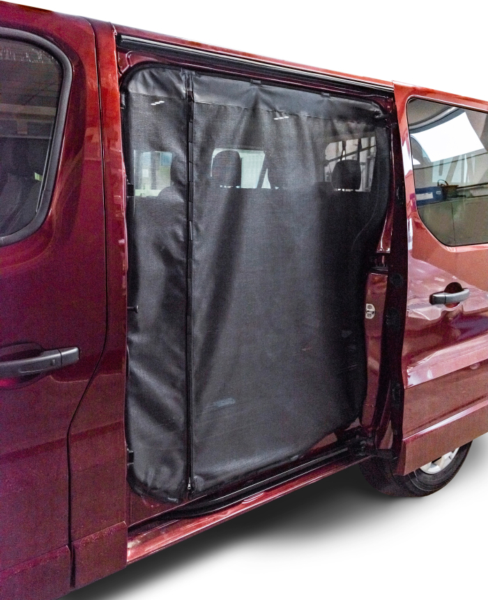 Moskitonetz für Renault Trafic III / Nissan Primastar, Schiebetüre, Magnetreißverschluss 
