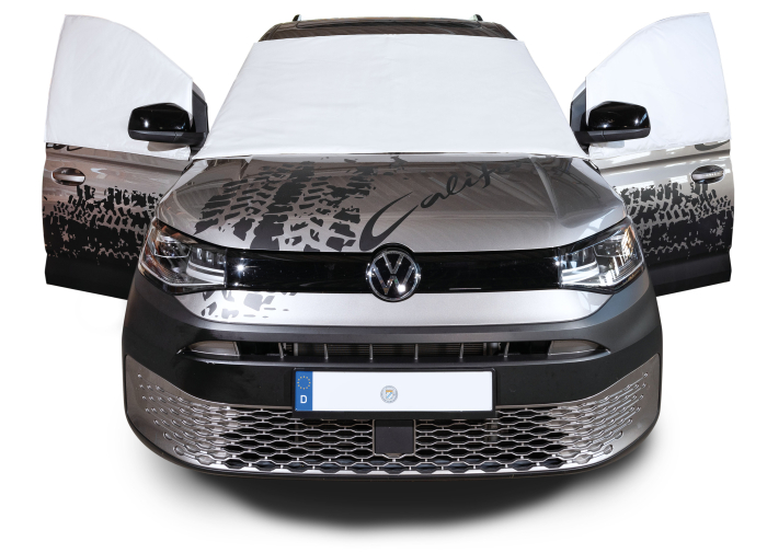 Front- u. Seitenscheibenisolierung für VW Caddy 5 / Ford Connect, 3-teilig, außen