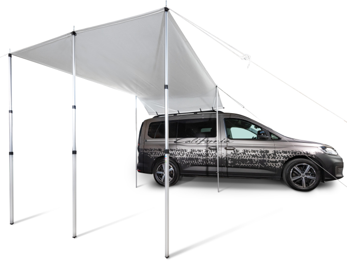 Sonnensegel für VW Caddy 5 / Ford Connect mit Dachreeling