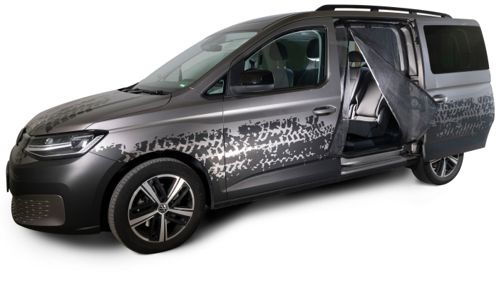 Moskitonetz für VW Caddy 5 / Ford Connect, Schiebetüre, Magnetreißverschluss
