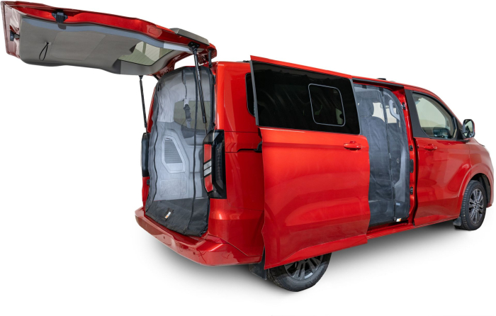 Moskitonetz für Ford V710 / VW Neuer Transporter u. Caravelle, Schiebetüre, Magnetreißverschluss