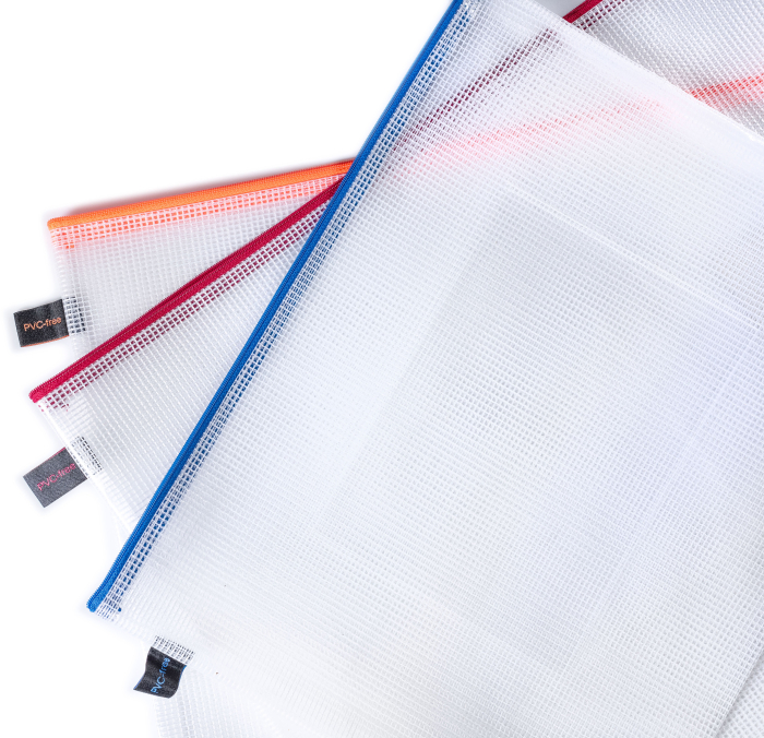 Aufbewahrungstasche transparent, orange, Größe: L